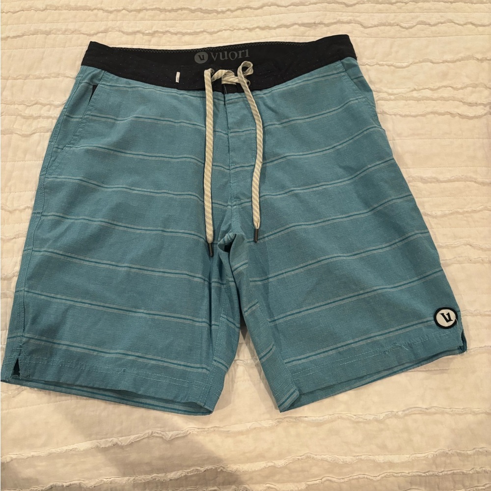 Vuori Blue Board Shorts with Adjustable Waistband